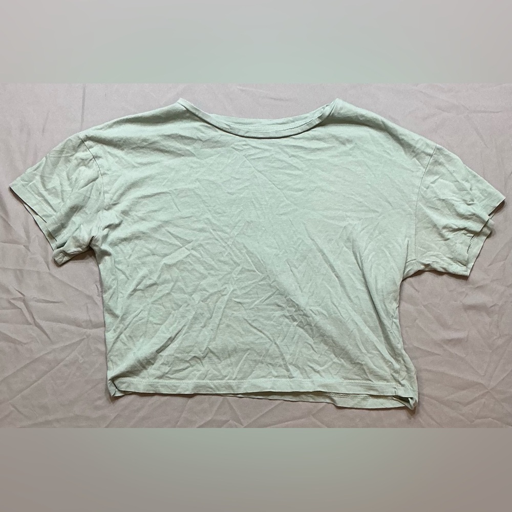 Green Boxy Relaxed Short Sleeve Tee